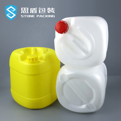 化学液体UFU 5ガロンのプラスチックHDPEの容器の白い黄色