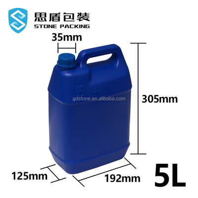 毎日の化学35mmのHDPEのプラスチックびん5リットルのプラスチック ドラム192*125*305mm
