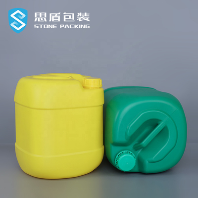 化学液体UFU 5ガロンのプラスチックHDPEの容器の白い黄色