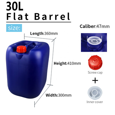 ハンドル360*300*410mmが付いている1.5KG化学青い30lプラスチック ドラム