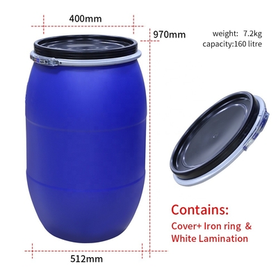 HDPE 55ガロンの青いバレルのプラスチック化学容器ISO9001