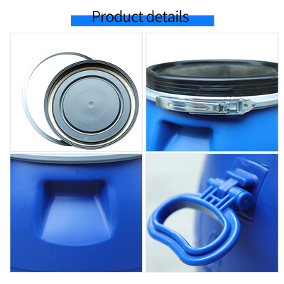 円形のプラスチックHDPE 100%の120l青い化学バレルの開いた上