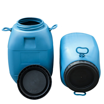 HDPE 100%の60Lふたが付いている青いHDPEのプラスティック容器のドラム