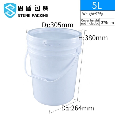 1.1mmの厚さ5ガロンのハンドル10L 18L 20Lが付いているプラスチック ペンキのバケツ