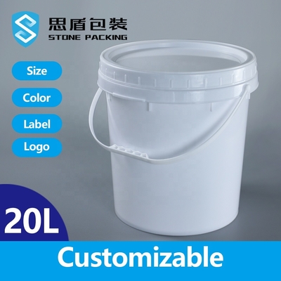 上Dia 30cmミル厚いハンドルが付いている20リットルのペンキのバケツ90