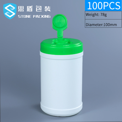 750ML HDPEプラスチック ジェリーは80*125mmのぬれたワイプのバケツできる