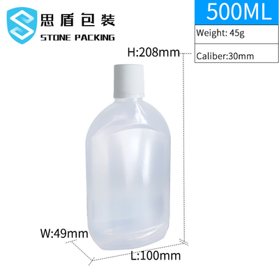 ねじ帽子45gが付いている無光沢の半透明な500mlシャンプーのびん
