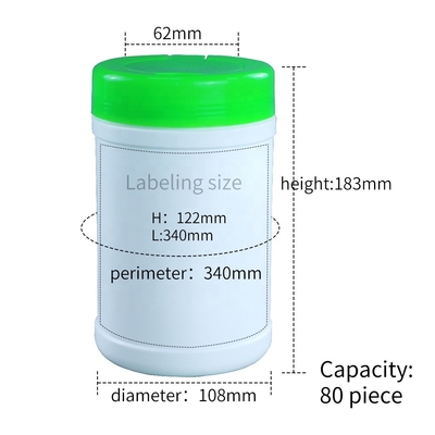粉末洗剤アルコール綿のぬれたSanitizerのワイプはOEM ODMをバケツでくむ
