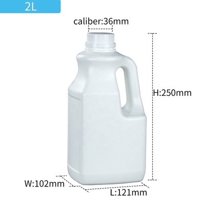 化学製品のためのOEM ODM 2LのHDPEのプラスチックびん121*102*150mm